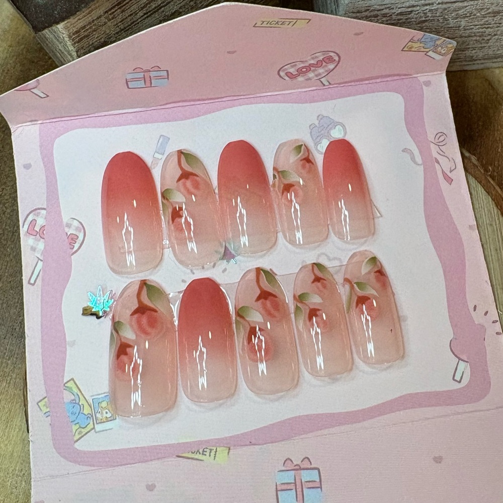 Floral Ombre Press-On Nails